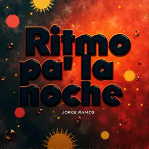 `Portada del single “Ritmo pa’ la noche” de Jorge Ramos, con estética de club de salsa moderno: pareja o público bailando, luces cálidas y nocturnas, sensación de elegancia y fiesta, y el título en la parte superior.